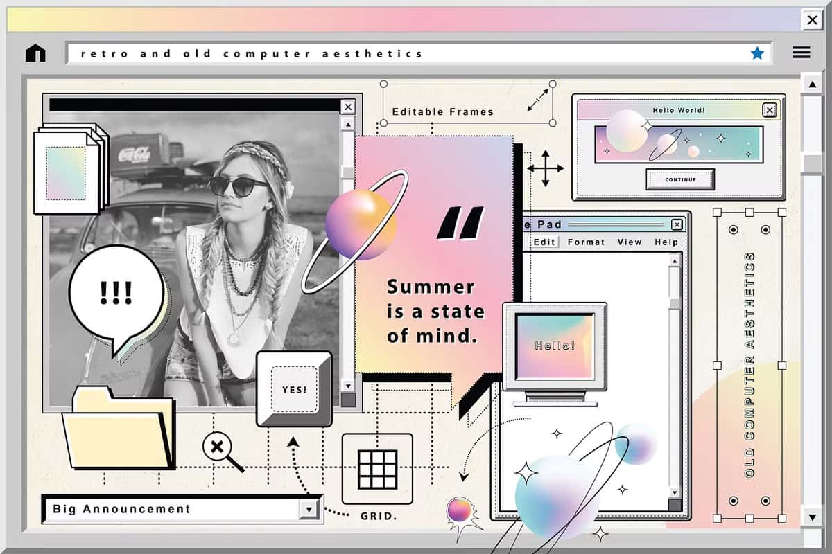 Retro & Old Computer Aesthetics - Graphicas - Design Resources